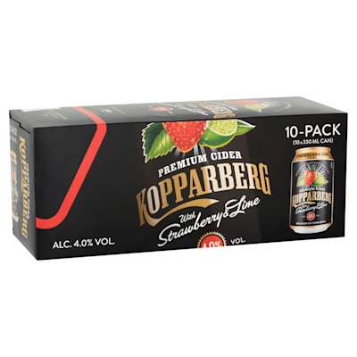 Kopparberg Strawberry & Lime Cans 10x330ml Kopparberg Strawberry & Lime Cans 10x330ml