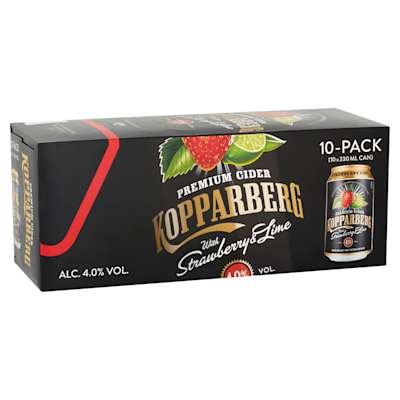 Kopparberg Strawberry & Lime Cans 10x330ml Kopparberg Strawberry & Lime Cans 10x330ml