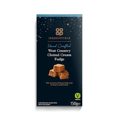 Co-op Irresistible Clotted Cream Fudge 150g Co-op Irresistible Clotted Cream Fudge 150g