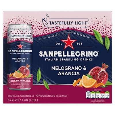 San Pellegrino Pomegranate & Org 6x330ml San Pellegrino Pomegranate & Org 6x330ml