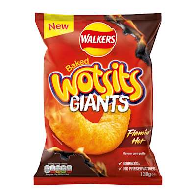 Walkers Wotsits Giants Flamin' Hot 130g Walkers Wotsits Giants Flamin' Hot 130g