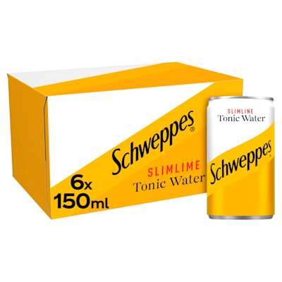 Schweppes Slimline Tonic Water 6x150ml Schweppes Slimline Tonic Water 6x150ml