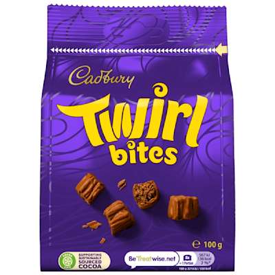 Cadbury Twirl Bites Pouch 100g Cadbury Twirl Bites Pouch 100g