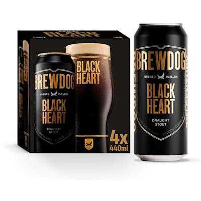 BrewDog Black Heart Cans 4x440ml BrewDog Black Heart Cans 4x440ml