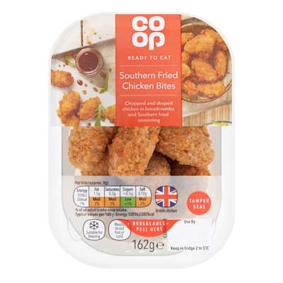 Co-op Southern Fried Chicken Bites 162g Co-op Southern Fried Chicken Bites 162g