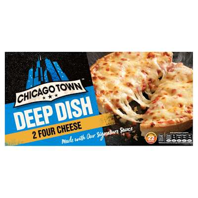 Chicago Town Deep Dish 2 Four Cheese Pizza 2x155g Chicago Town Deep Dish 2 Four Cheese Pizza 2x155g