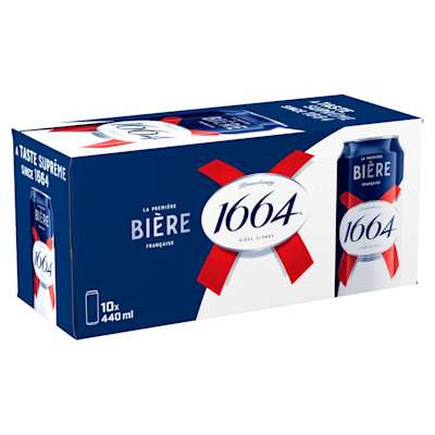 1664 Biere Beer Lager 10x440ml Cans 1664 Biere Beer Lager 10x440ml Cans