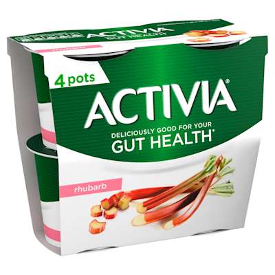 Danone Activia Rhubarb 4 x 115g Danone Activia Rhubarb 4 x 115g