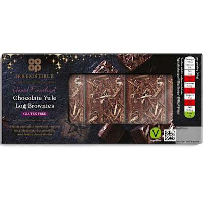Co-op Irresistible Chocolate Yule Log Brownies - Gluten Free Co-op Irresistible Chocolate Yule Log Brownies - Gluten Free