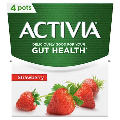 Danone Activia Strawberry Yogurt 4x120g Danone Activia Strawberry Yogurt 4x120g
