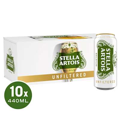 Stella Artois Unfiltered Cans 10x440ml Stella Artois Unfiltered Cans 10x440ml