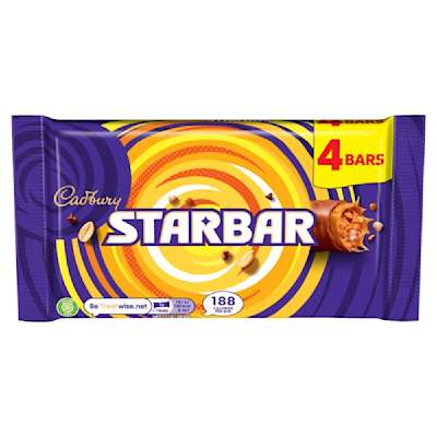Cadbury Star Bar 4 Pack 148g Cadbury Star Bar 4 Pack 148g