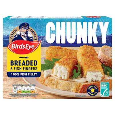 Birds Eye 6 Chunky Fish Fingers 360g Birds Eye 6 Chunky Fish Fingers 360g