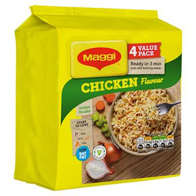 Maggi 3 Minute Instant Noodles Chicken Flavour 4 pack Maggi 3 Minute Instant Noodles Chicken Flavour 4 pack