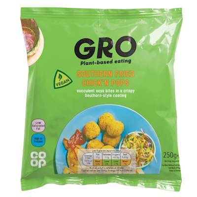 GRO Southern Fried Chick'n Pops 250g GRO Southern Fried Chick'n Pops 250g