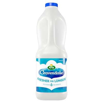 Arla Cravendale Filtered Fresh Whole Milk 2L Arla Cravendale Filtered Fresh Whole Milk 2L