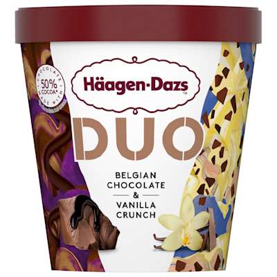 Häagen-Dazs Duo Belgian Chocolate & Vanilla 420ml Häagen-Dazs Duo Belgian Chocolate & Vanilla 420ml