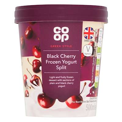 Co-op Black Cherry Natural Frozen Yogurt 500ml Co-op Black Cherry Natural Frozen Yogurt 500ml