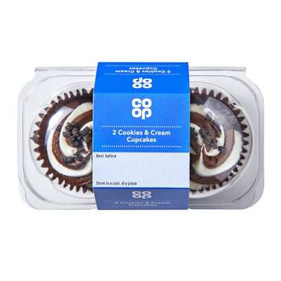 Co-op Cookies & Cream Cupcakes 2 Pack Co-op Cookies & Cream Cupcakes 2 Pack