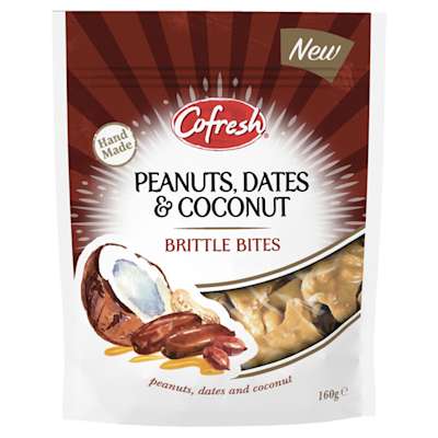 Cofresh Coconut Date Peanut Brittle Bites 160g Cofresh Coconut Date Peanut Brittle Bites 160g