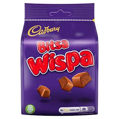 Cadbury Bitsa Wispa Pouch 110g Cadbury Bitsa Wispa Pouch 110g