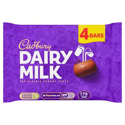 Cadbury Dairy Milk 4 Pack 134g Cadbury Dairy Milk 4 Pack 134g