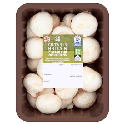 Co-op Closed Cup Mushrooms 300g Co-op Closed Cup Mushrooms 300g