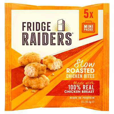 Fridge Raiders Slow Roast Chicken Bites 5 x 22.5g Fridge Raiders Slow Roast Chicken Bites 5 x 22.5g