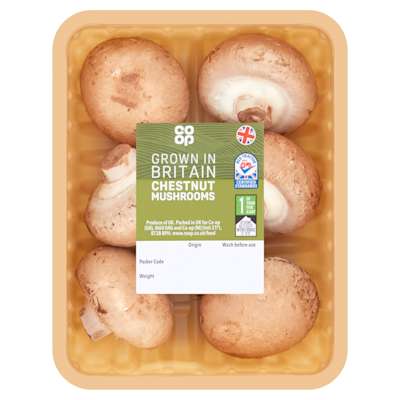 Co-op Chestnut Cap Mushrooms 200g Co-op Chestnut Cap Mushrooms 200g