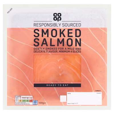 Co-op Responsibly Sourced Smoked Salmon 100g Co-op Responsibly Sourced Smoked Salmon 100g