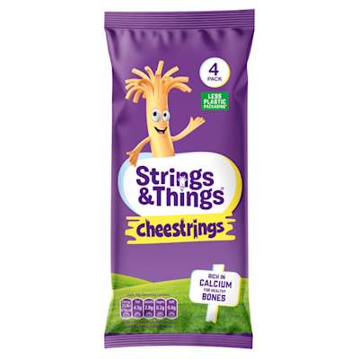 Strings & Things Cheestrings 4 Pack 80g Strings & Things Cheestrings 4 Pack 80g
