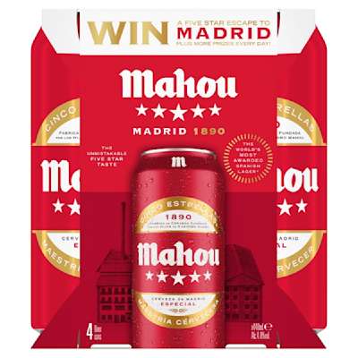 Mahou Beer 4x440ml Mahou Beer 4x440ml