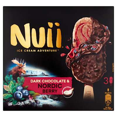 Nuii Dark Chocolate & Nordic Berry Ice Cream 3 x 90ml Nuii Dark Chocolate & Nordic Berry Ice Cream 3 x 90ml