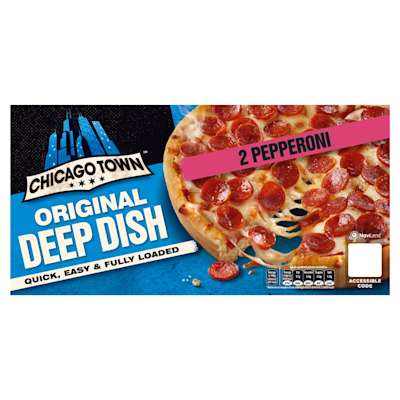 Chicago Town Deep Dish 2 Pepperoni Mini Pizzas 2x148g Chicago Town Deep Dish 2 Pepperoni Mini Pizzas 2x148g