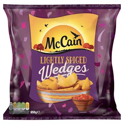McCain Lightly Spiced Potato Wedges 650g McCain Lightly Spiced Potato Wedges 650g