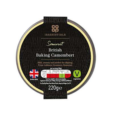 Co-op Somerset British Baking Camembert 220g Co-op Somerset British Baking Camembert 220g