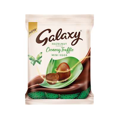 Galaxy Creamy Hazelnut Truffles Mini Eggs 74g Galaxy Creamy Hazelnut Truffles Mini Eggs 74g