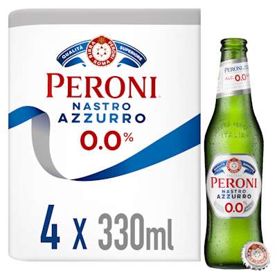 Peroni 0.0% Bottles 4x330ml Peroni 0.0% Bottles 4x330ml
