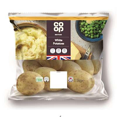 Co-op Washed White Potatoes 1.5Kg Co-op Washed White Potatoes 1.5Kg