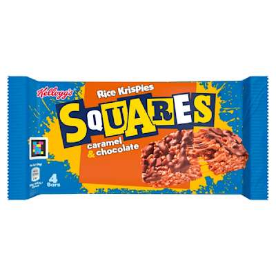 Kelloggs Rice Krispies Squares Caramel & Chocolate 4 pack Kelloggs Rice Krispies Squares Caramel & Chocolate 4 pack