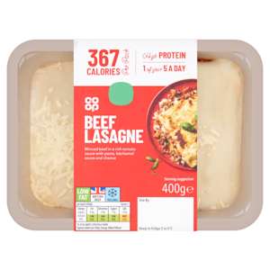 Co-op Low Fat Lasagne 400g Co-op Low Fat Lasagne 400g