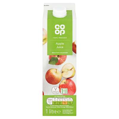 Co-op 100% Pressed Apple Juice Never from Concentrate 1 Ltr Co-op 100% Pressed Apple Juice Never from Concentrate 1 Ltr