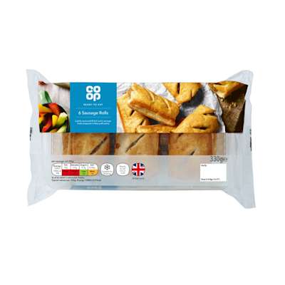 Co-op 6 Sausage Rolls 330g Co-op 6 Sausage Rolls 330g