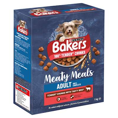 Bakers Complete Beef Meaty Meals 1kg Bakers Complete Beef Meaty Meals 1kg