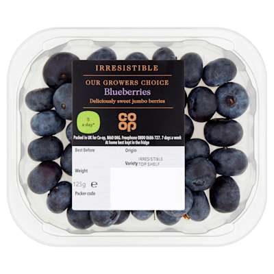 Co-op Irresistible Blueberries 125g Co-op Irresistible Blueberries 125g