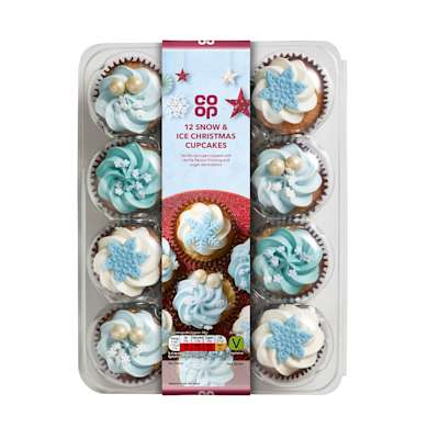 Co-op 12 Snow & Ice Christmas Cupcakes Co-op 12 Snow & Ice Christmas Cupcakes