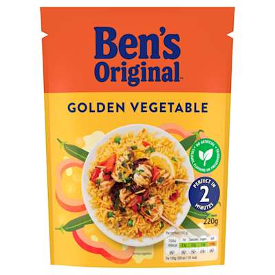 Ben's Original Golden Vegetable Microwave Rice 220g Ben's Original Golden Vegetable Microwave Rice 220g