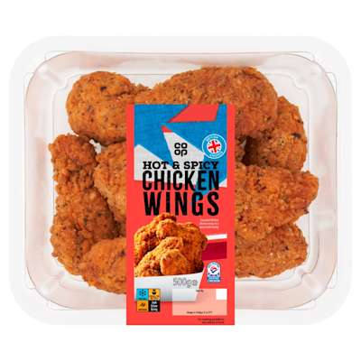 Co-op Breaded Hot & Spicy Wings 500g Co-op Breaded Hot & Spicy Wings 500g