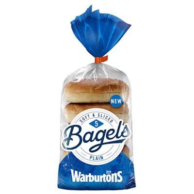 Warburtons Bagels Plain 5 Pack Warburtons Bagels Plain 5 Pack