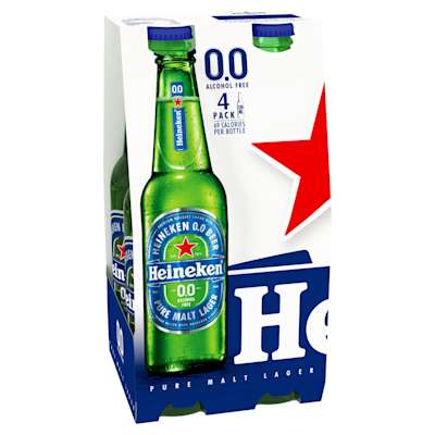 Heineken 0.0% Bottles 4x330ml Heineken 0.0% Bottles 4x330ml